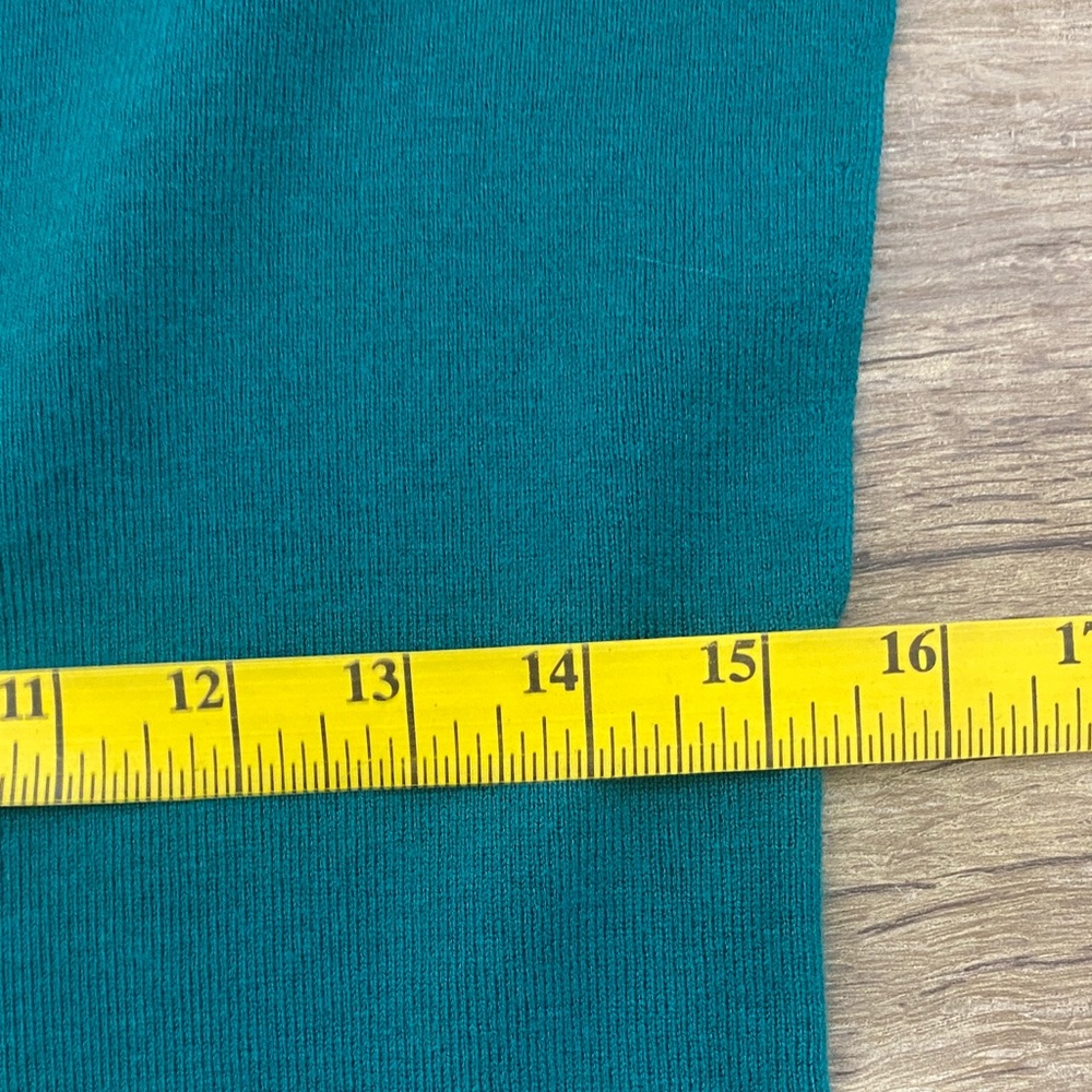 Ann Taylor Teal Mock Neck Blouse - Picture 5 of 8